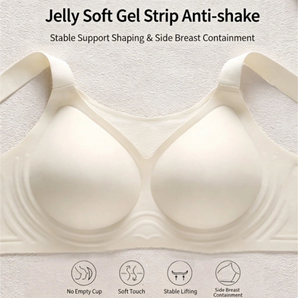 Wirefree Plus Size Compression Bra - Big Bust Minimizer with Side Fat Control & Back Support (Sizes M-8XL)