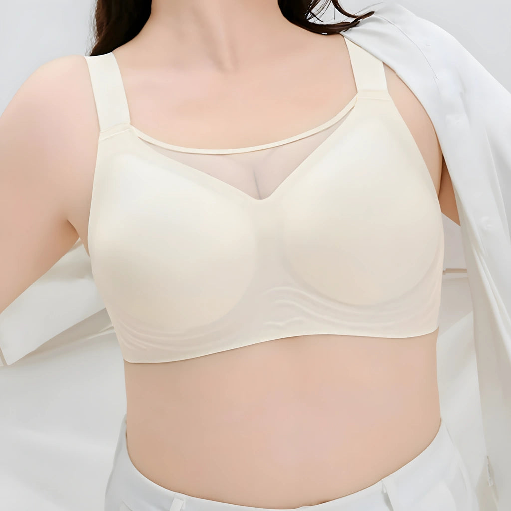 Wirefree Plus Size Compression Bra - Big Bust Minimizer with Side Fat Control & Back Support (Sizes M-8XL)