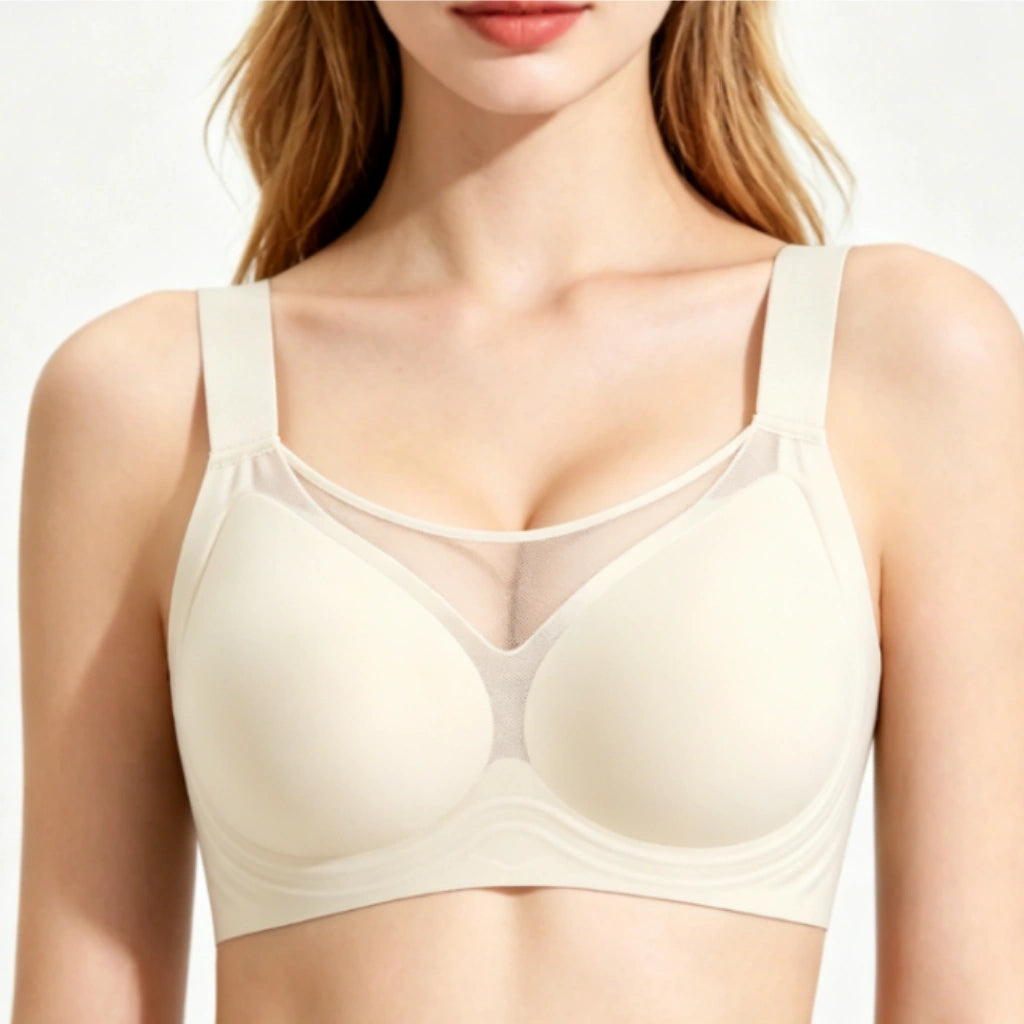 Wirefree Plus Size Compression Bra - Big Bust Minimizer with Side Fat Control & Back Support (Sizes M-8XL)
