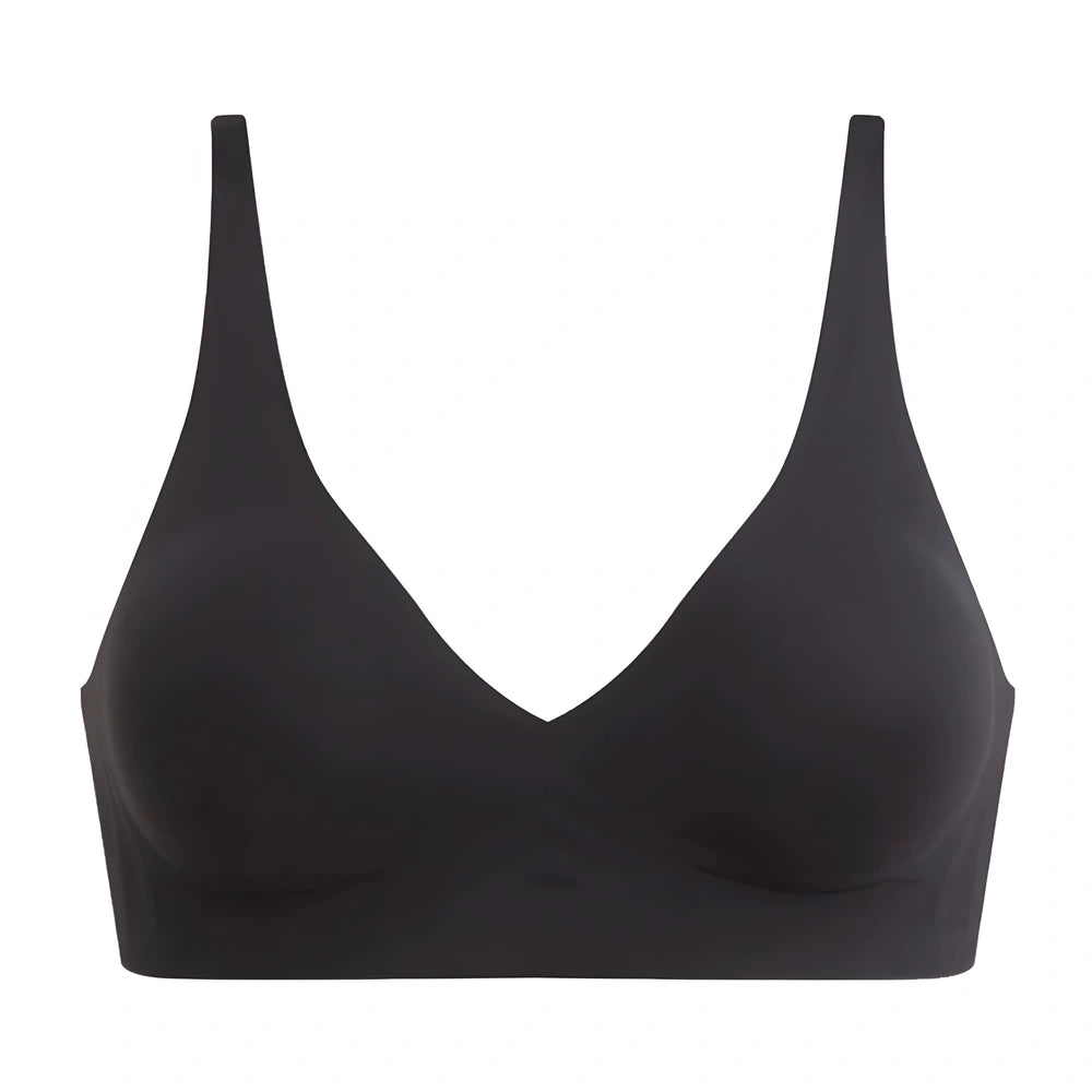 The Sculpting V-Neck Seamless Bra – Wire-Free Jelly Support & Full Coverage