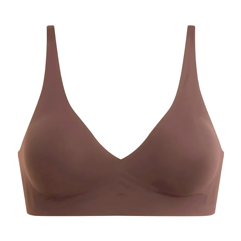 The Sculpting V-Neck Seamless Bra – Wire-Free Jelly Support & Full Coverage