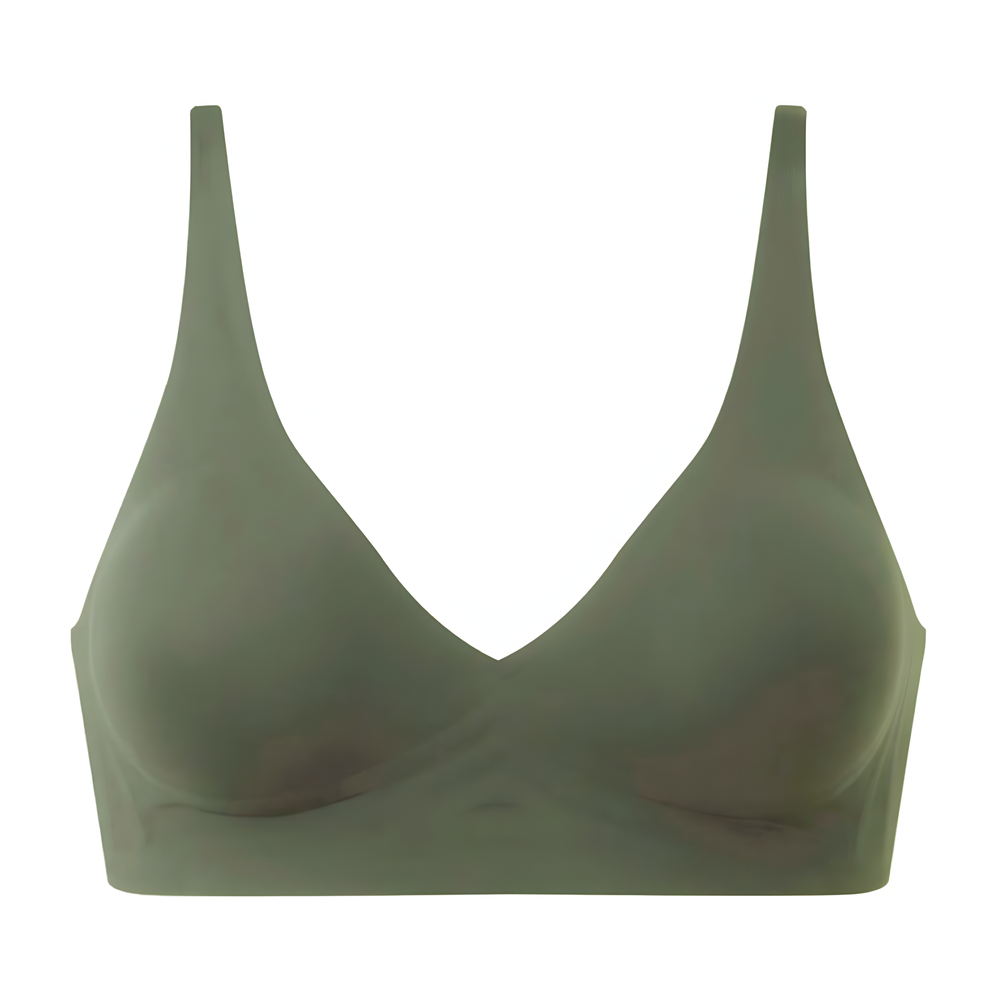 The Sculpting V-Neck Seamless Bra – Wire-Free Jelly Support & Full Coverage