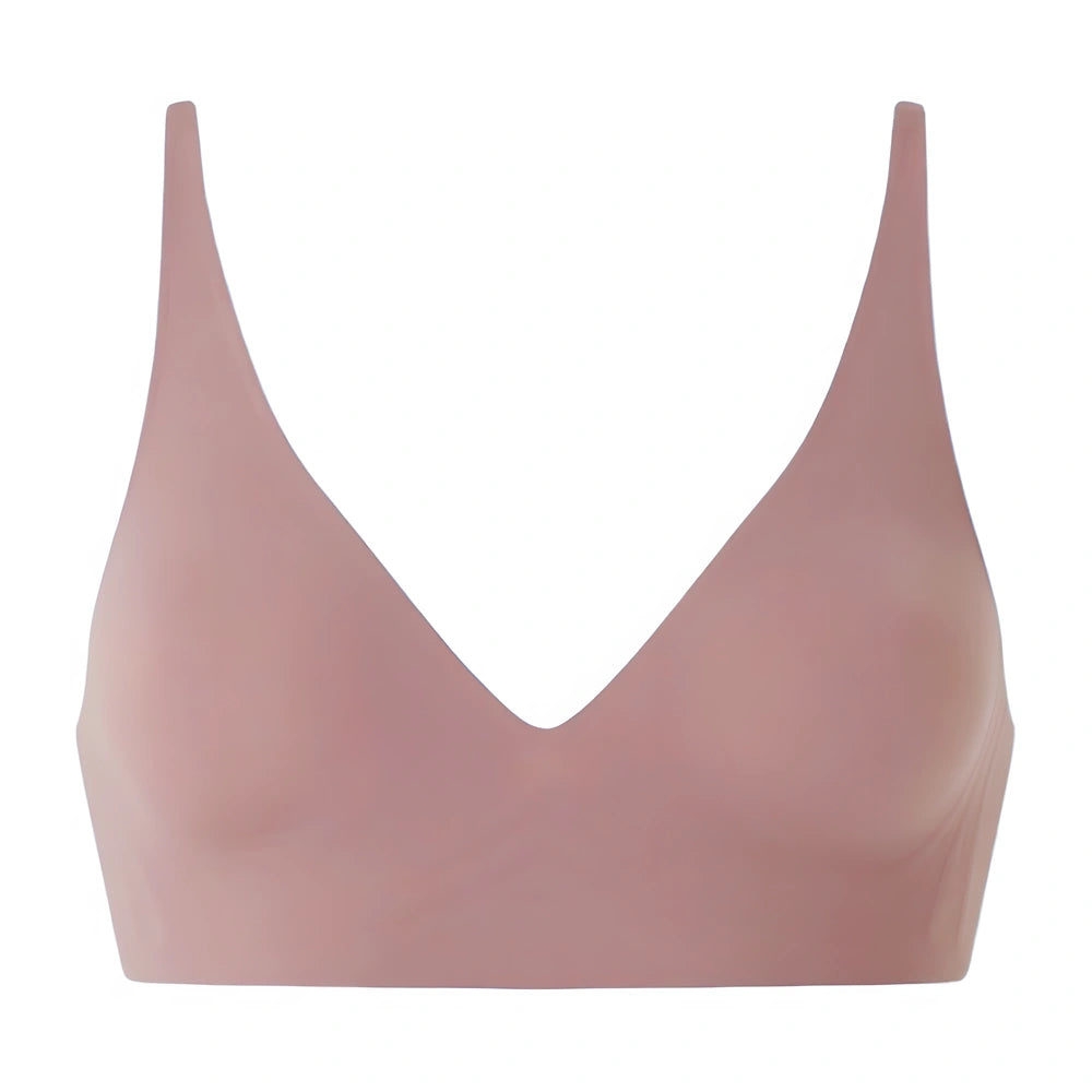 The Sculpting V-Neck Seamless Bra – Wire-Free Jelly Support & Full Coverage