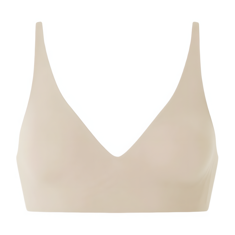 The Sculpting V-Neck Seamless Bra – Wire-Free Jelly Support & Full Coverage